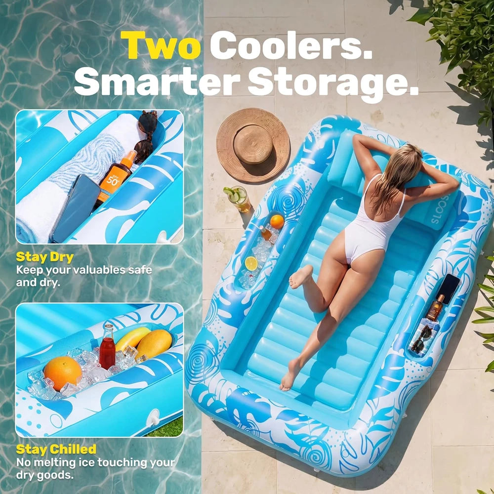 Sun & Sip Inflatable Tanning Lounger ☀️👙