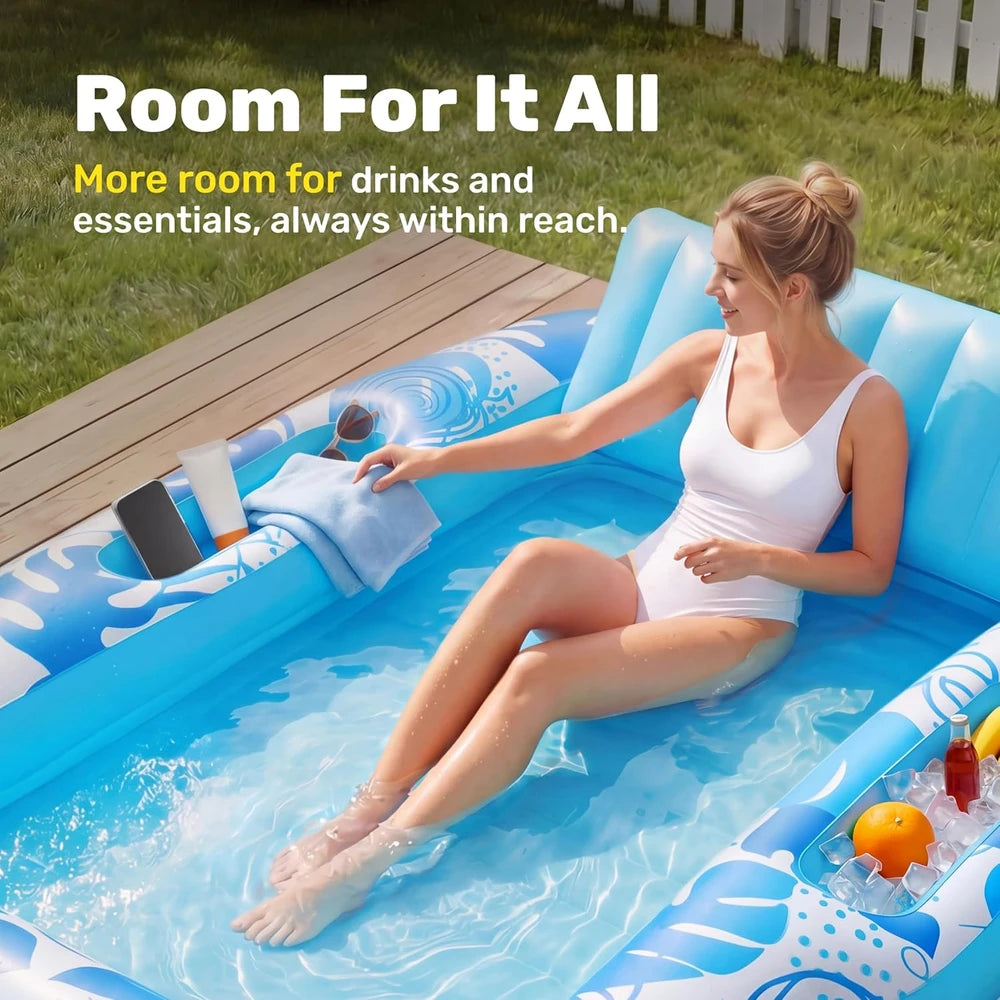 Sun & Sip Inflatable Tanning Lounger ☀️👙