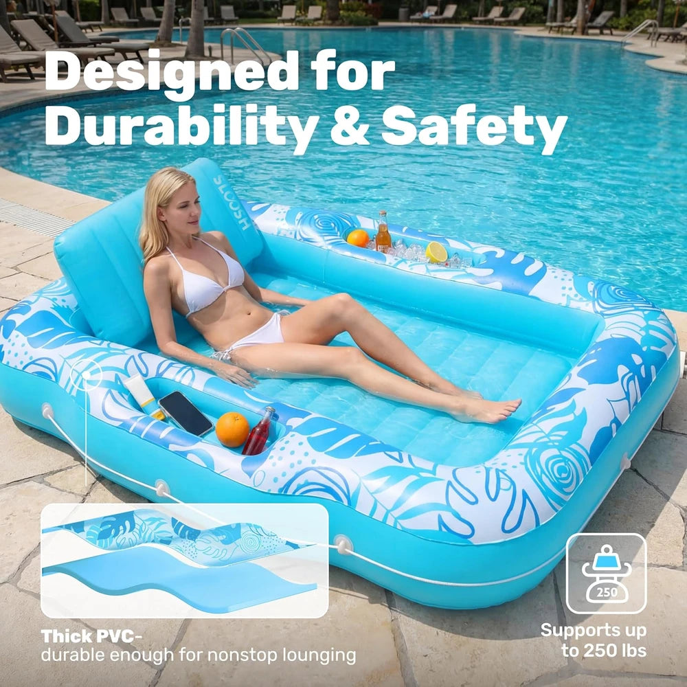 Sun & Sip Inflatable Tanning Lounger ☀️👙