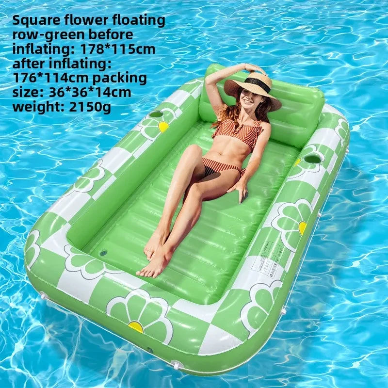 🌊 Inflatable Pool Float Lounger – Extra-Thick Tanning Mat